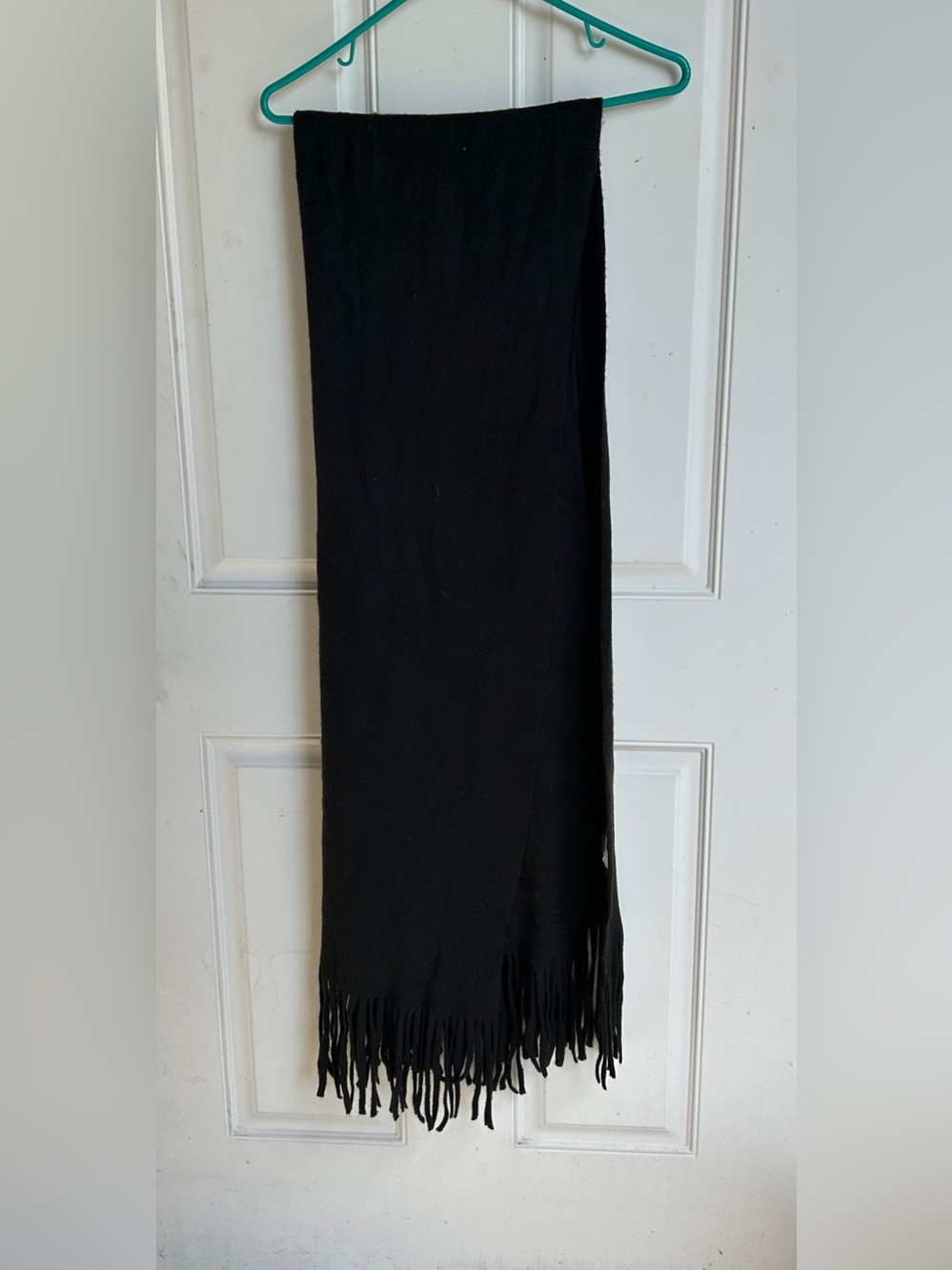 Madden Girl Black Fringed Wrap Scarf
